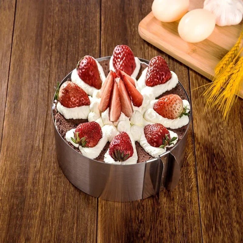 assembler fraisier dans moule a gateau