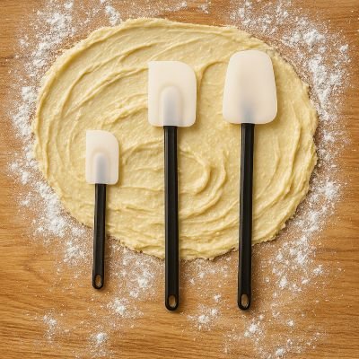 nana prend creme patissiere avec spatule a patisserie