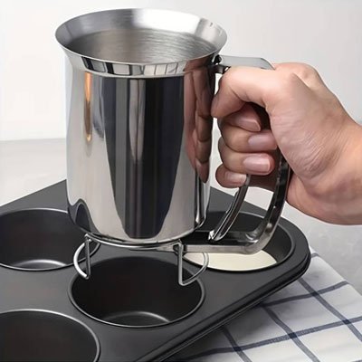 entonnoir a piston pour pate a muffins