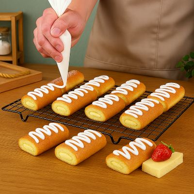 glacer gateau sur grille de refroidisssement