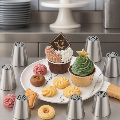 maman utilise douille patisserie pour petits biscuits