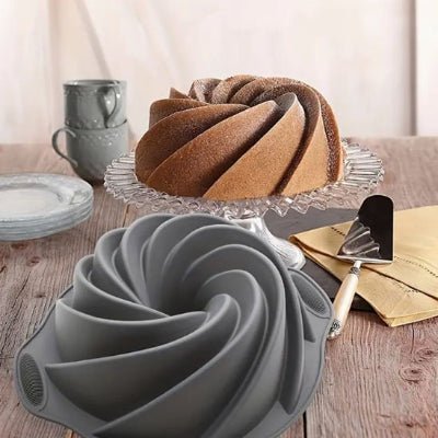 moule à gateau en silicone spirale demoulage facile