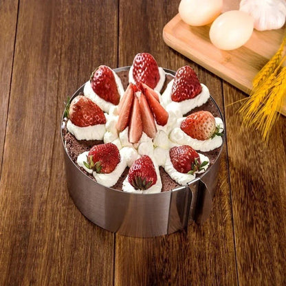 assembler fraisier dans moule a gateau
