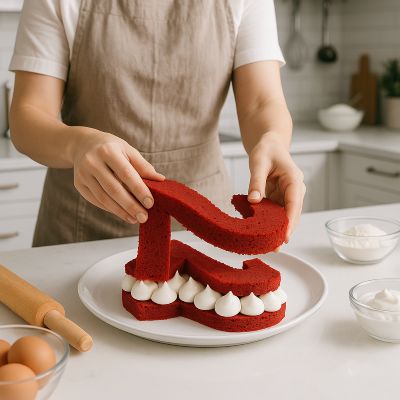 montage facile du gateau avec moule a gateau chiffre
