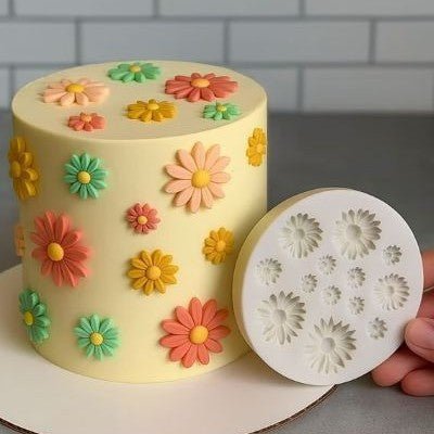 moules en silicone fleur marguerite pour gateau