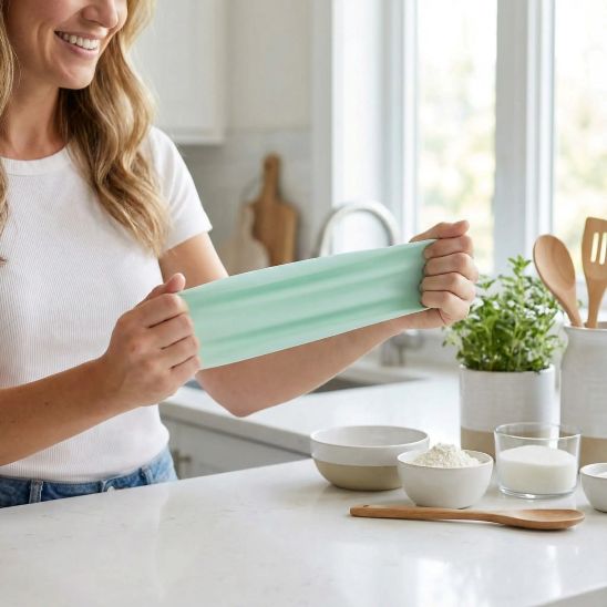 nana utilise poche souple de kit patisserie