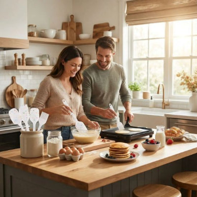 papa et maman melangent pate crepes avec maryse