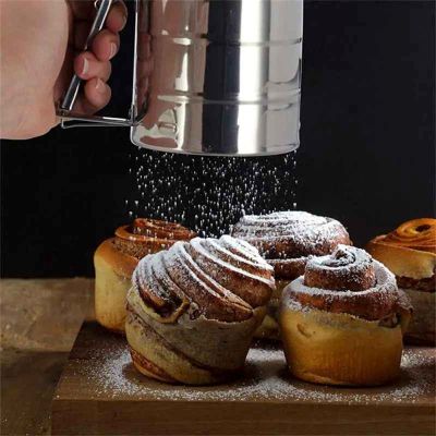nana sepoudre muffins de sucre avec tamis inox