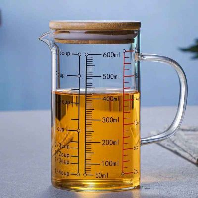 nana mesure huile avec verre doseur en verre